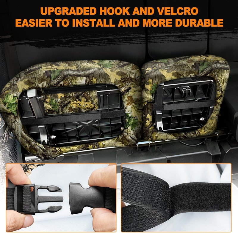 BORDAN UTV Waterproof Seat Cover for Can-Am Defender DPS MAX 6X6 PRO 2016-2025, Heavy Duty 1680D Camo Seat Covers Set for UTV Can-Am Full Protection Outdoor(8 PCS) - Image 5